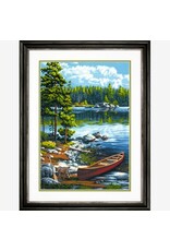 Dimensions CANOE BY THE LAKE, 14x20