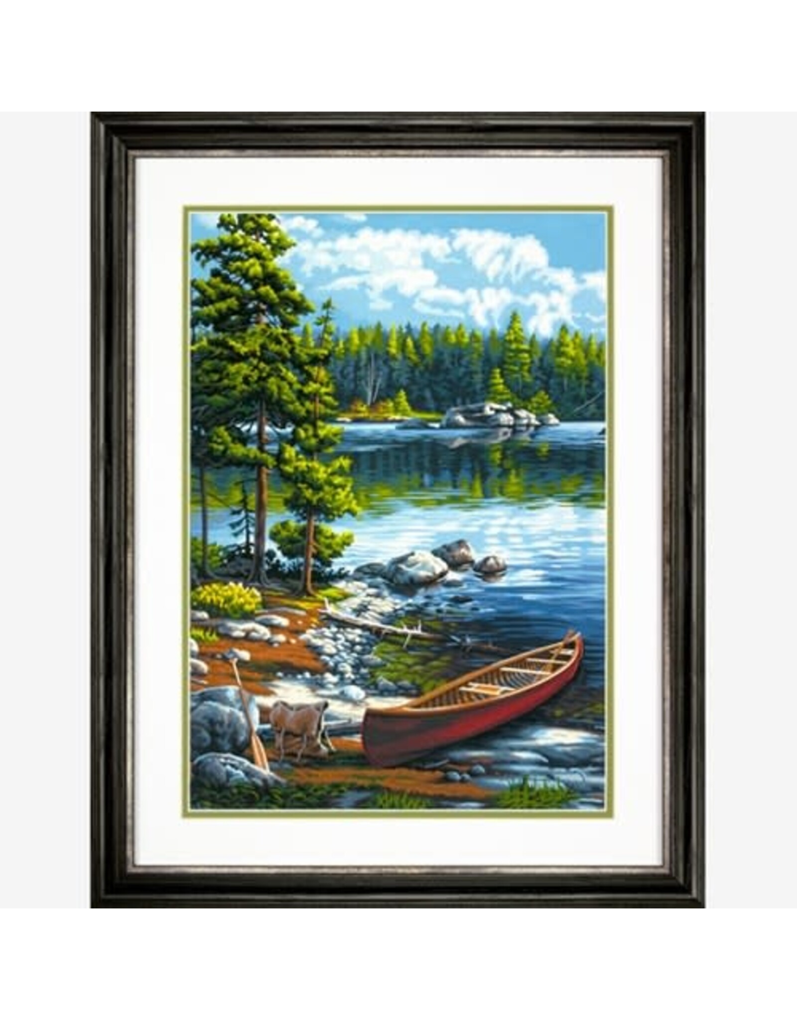 Dimensions CANOE BY THE LAKE, 14x20