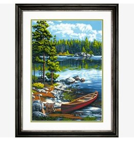 Dimensions CANOE BY THE LAKE, 14x20