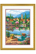 Dimensions Après-midi au lac du village 20x16