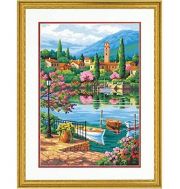 Dimensions Après-midi au lac du village 20x16