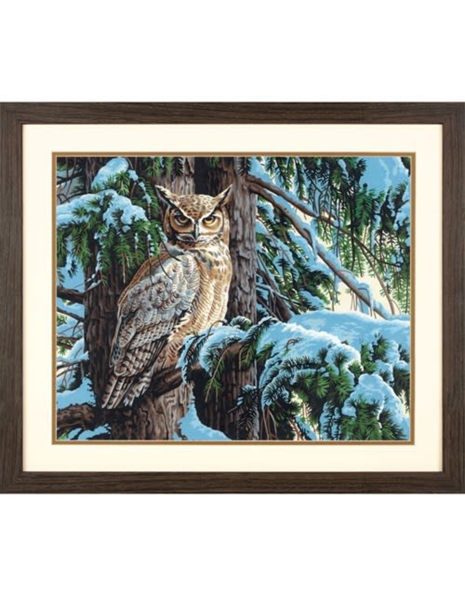 Dimensions GREAT HORNED OWL, 20x16
