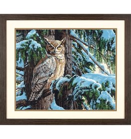 Dimensions GREAT HORNED OWL, 20x16