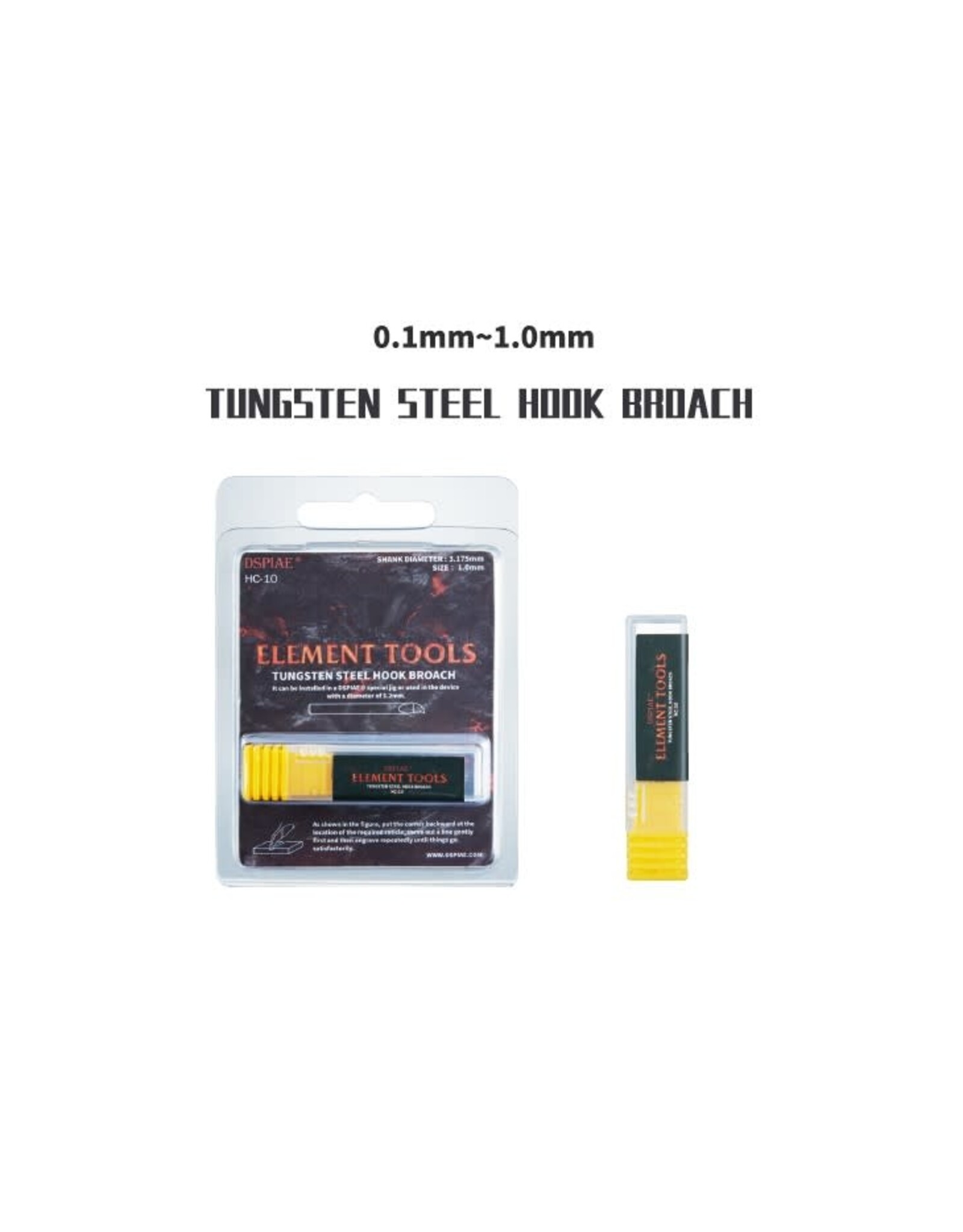 DSPIAE 0.5MM Tungsten Steel Hook Broach Chisel
