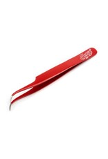 Excel Slant Point Tweezers, Red