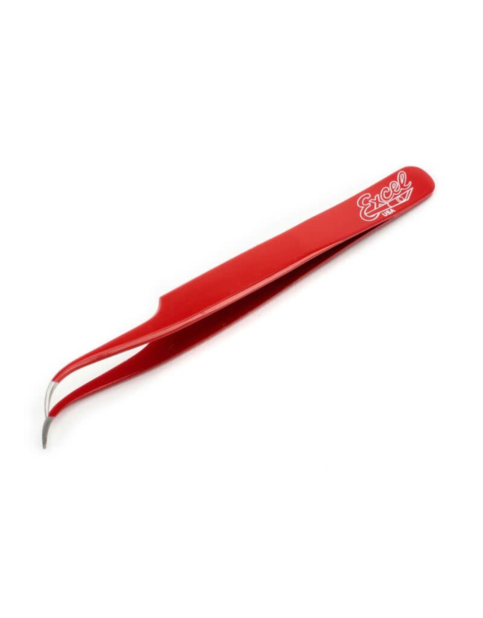 Excel Slant Point Tweezers, Red