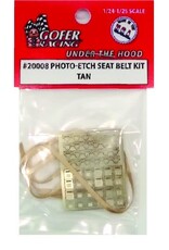 Gofer Racing Photo-Etch Seat Belt Kit - Tan