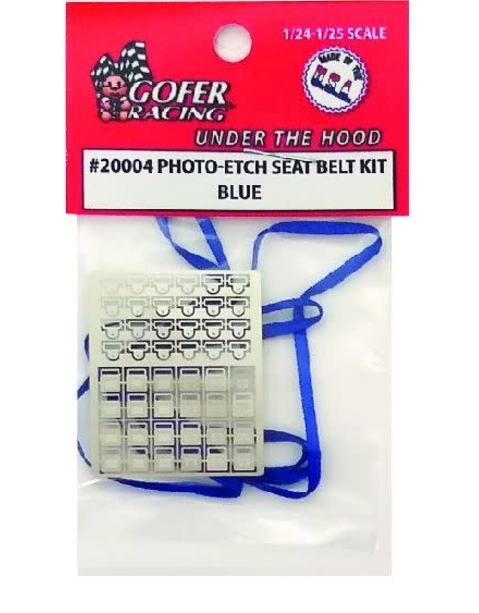 Gofer Racing Photo-Etch Seat Belt Kit - Blue
