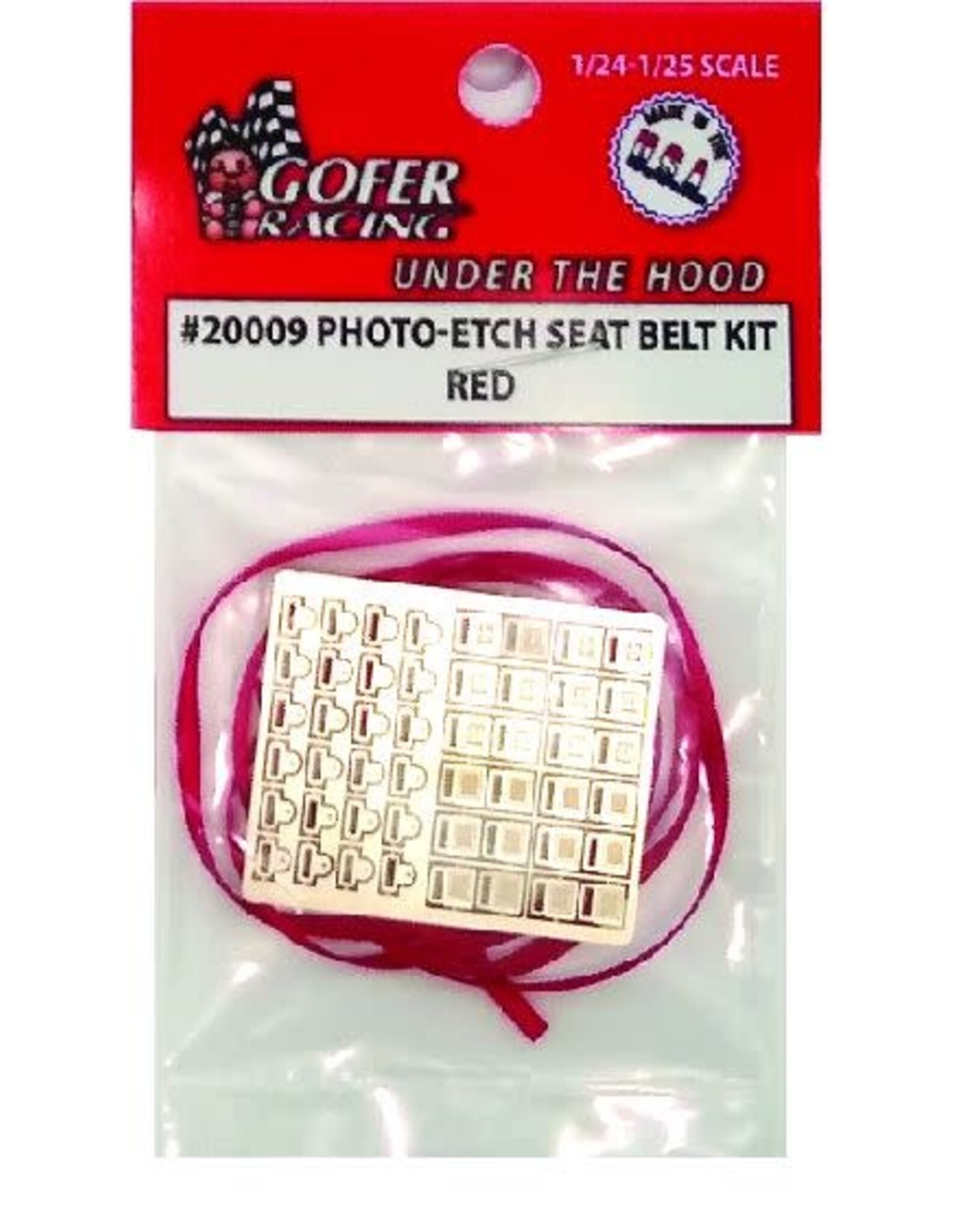 Gofer Racing Photo-Etch Seat Belt Kit - Red