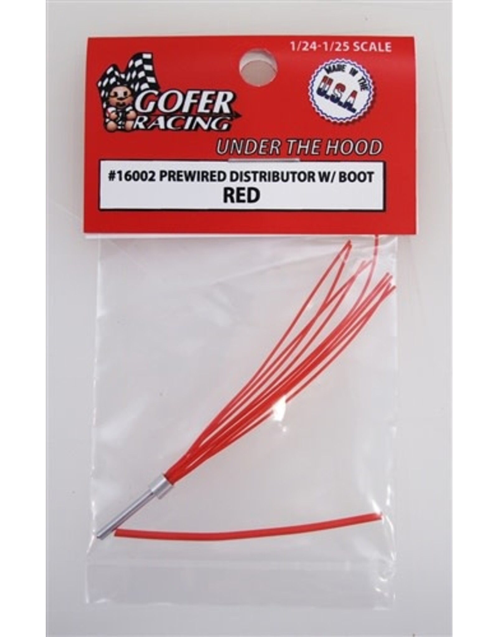 Gofer Racing Prewired Distributor With Boot - Red 1/24