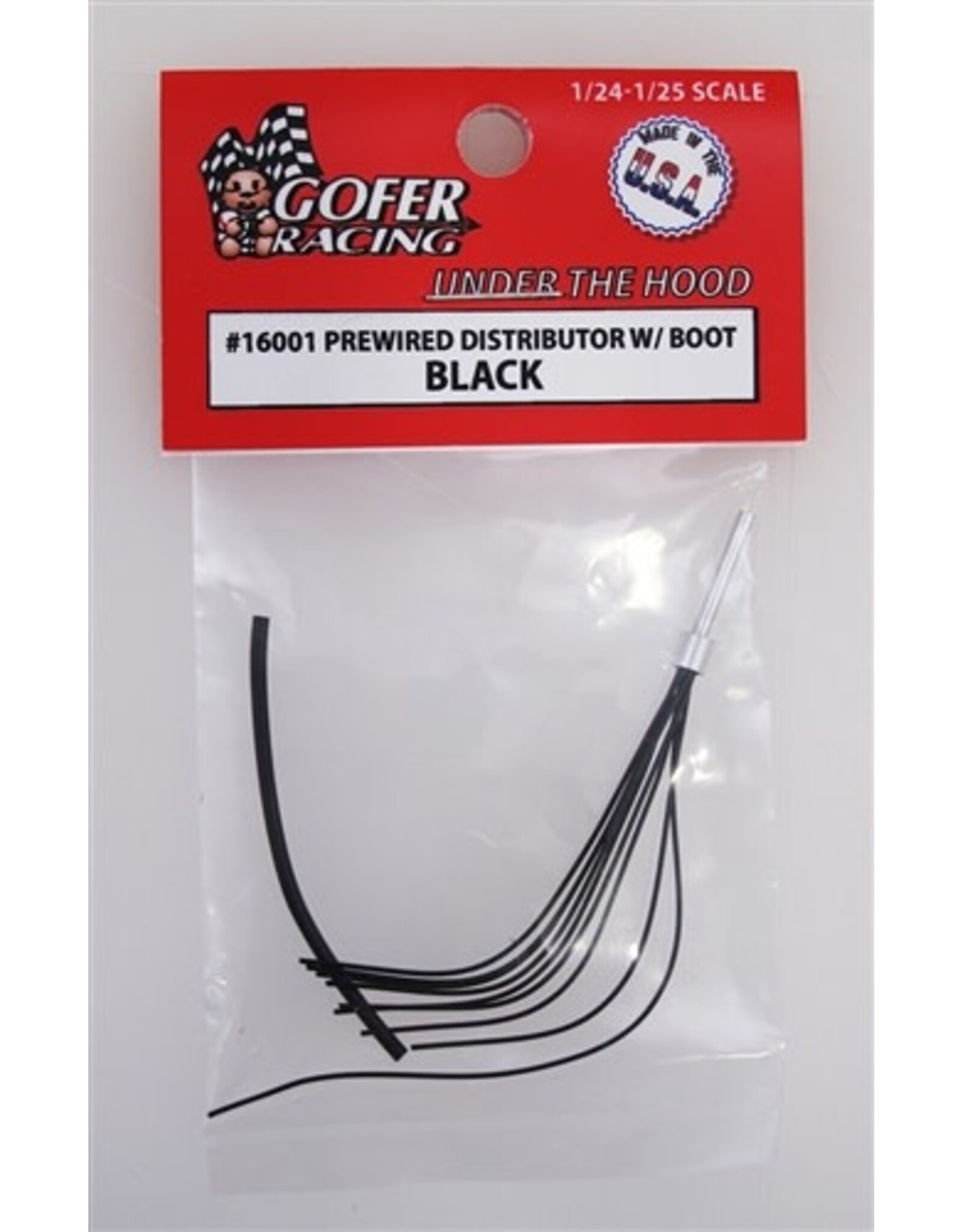 Gofer Racing Prewired Distributor With Boot - Black 1/24