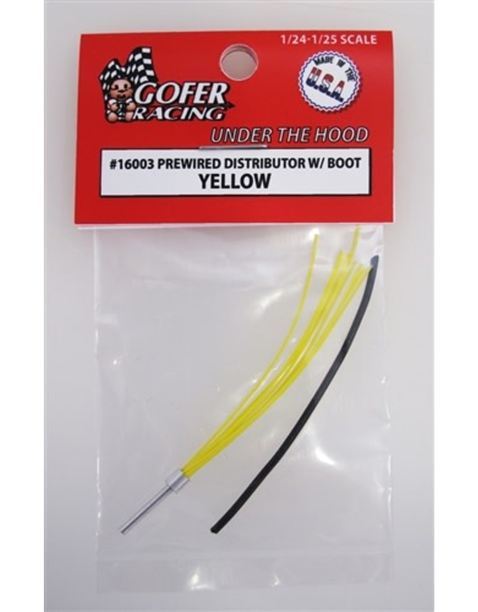 Gofer Racing Prewired Distributor With Boot - Yellow 1/24