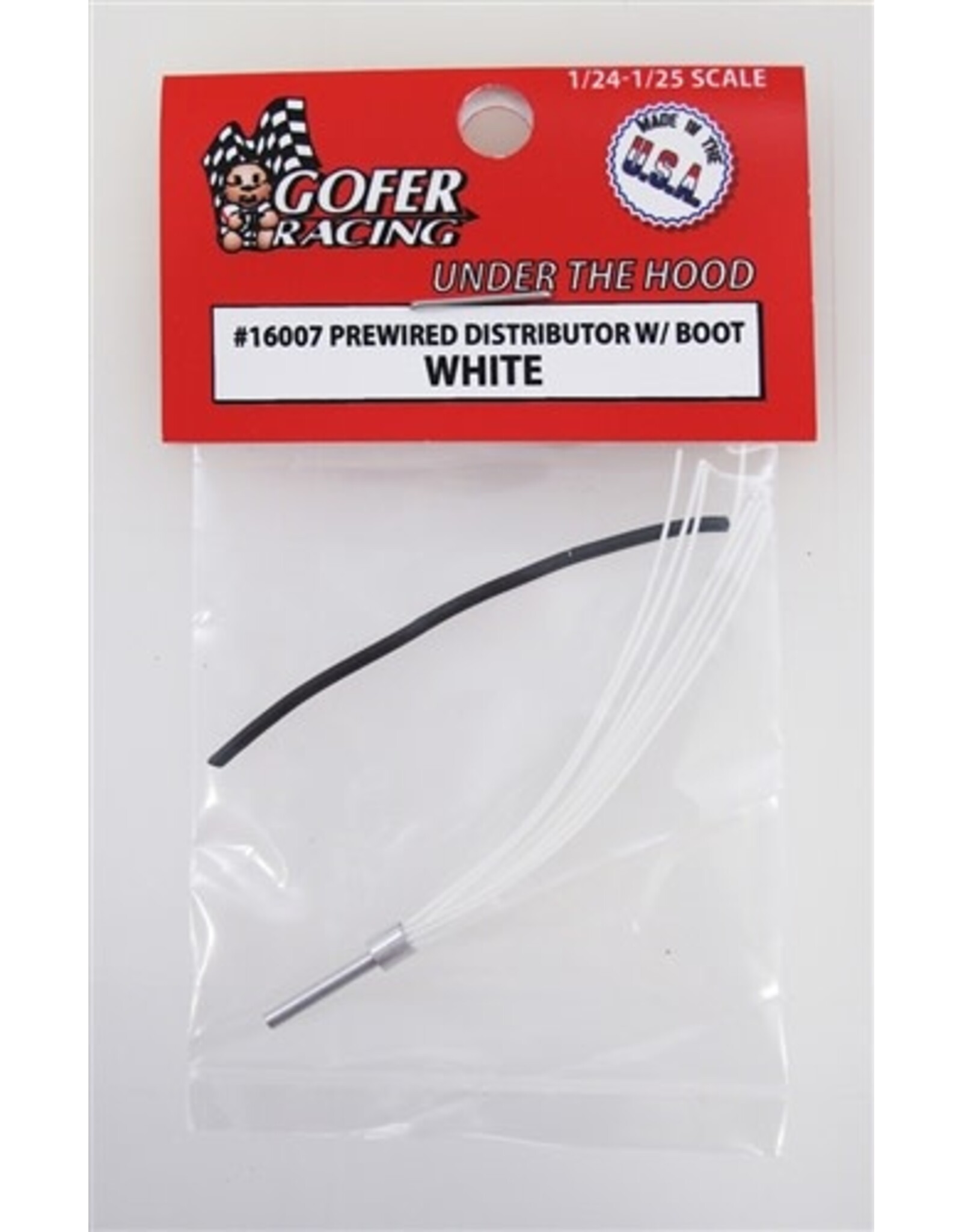 Gofer Racing Prewired Distributor With Boot - White 1/24