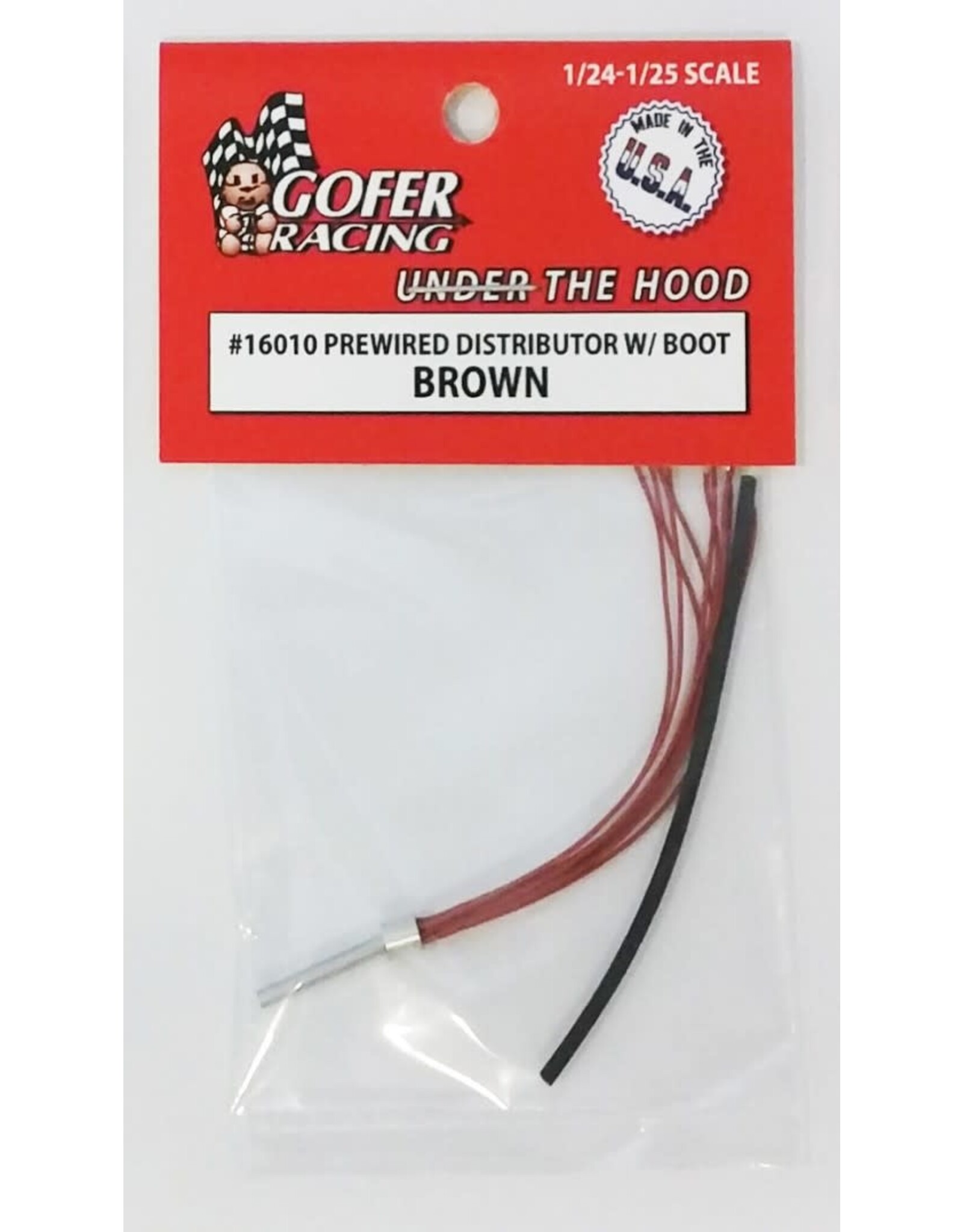 Gofer Racing Prewired Distributor with Boot - Brown 1/24
