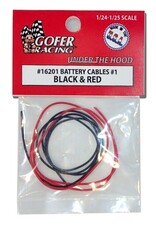 Gofer Racing Battery Cables Black and Red 1/24