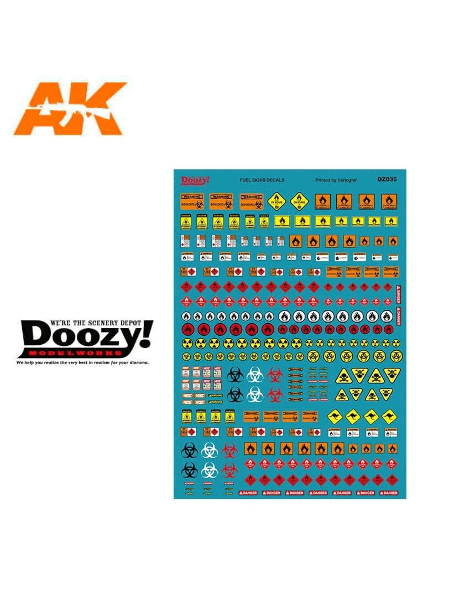 AK Interactive Doozy 1/24 Fuel Signs Decals