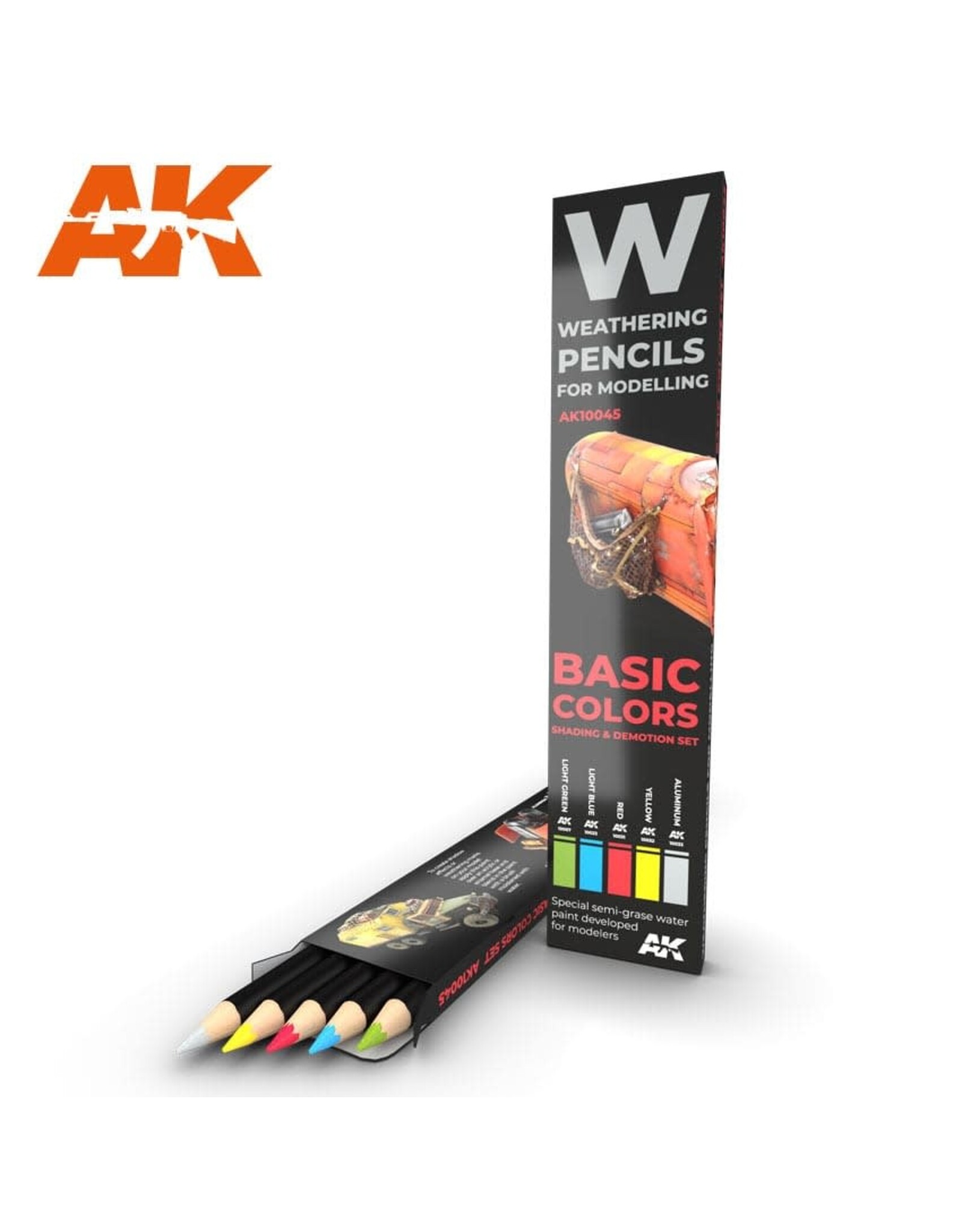 AK Interactive Weathering Pencils For Modeling Basics Colors