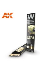 AK Interactive Weathering Pencil Set - Splashes, Dirt and Stains