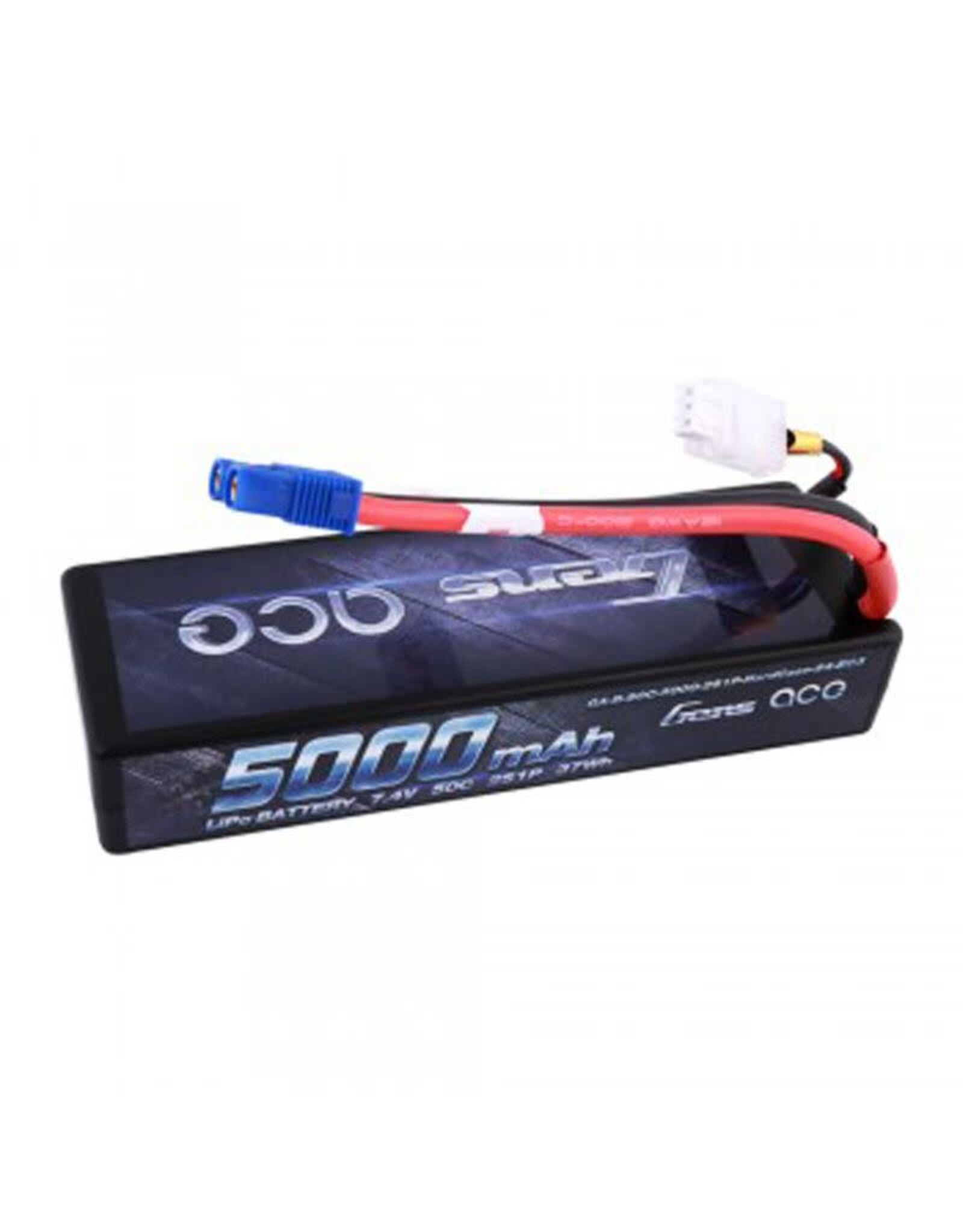 Gens Ace 5000mAh 7.4V 50C 2S1P Lipo Battery 24# w/ EC3 Plug