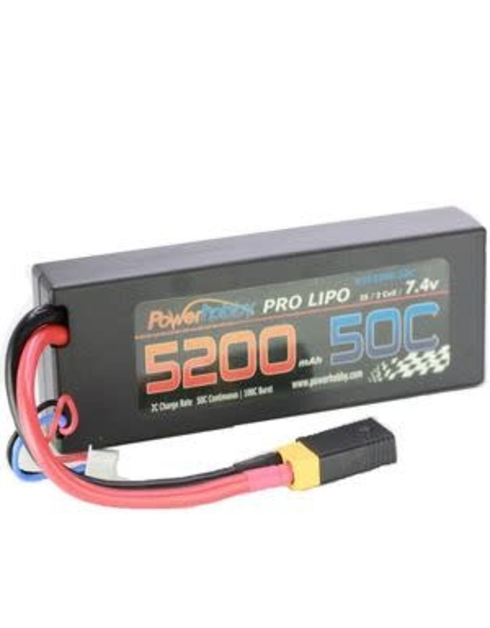 Power Hobby 5200mAh 7.4V 2S 50C LiPo Battery with Hardwired XT60 Connector w/HC Adapter