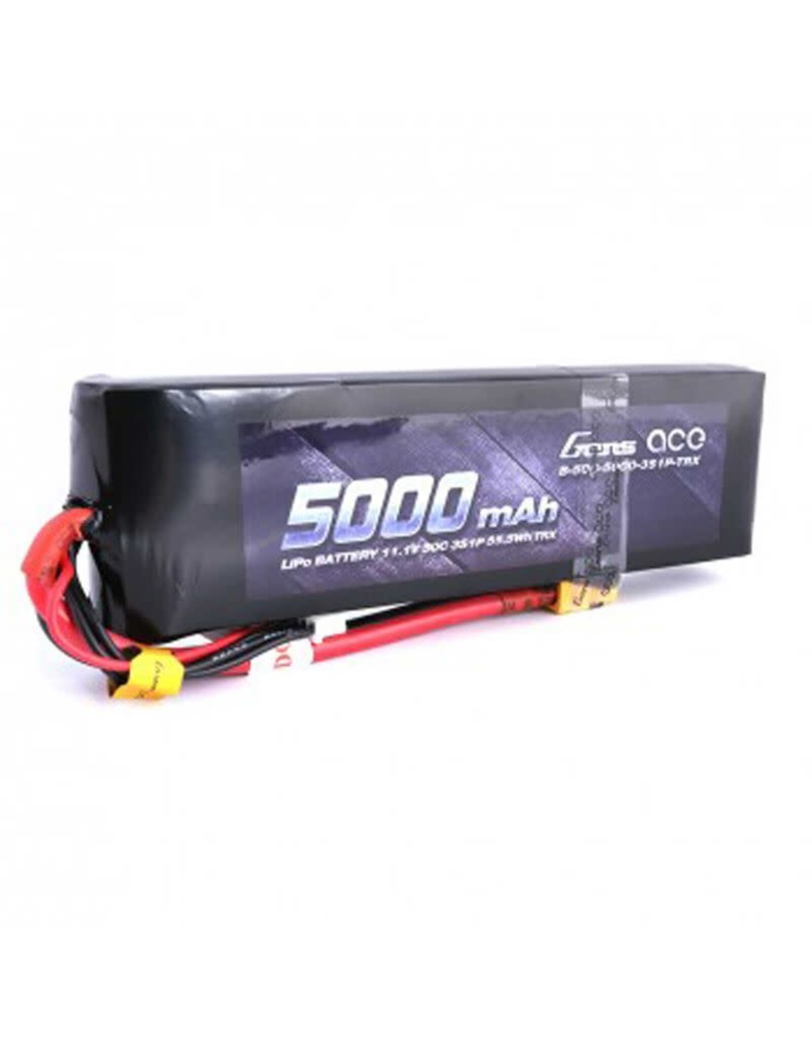 Gens Ace 5000mAh 11.1V 50C 3S1P Lipo Battery Pack with XT60