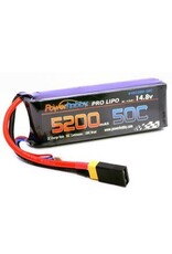Power Hobby 5200mAh 14.8V 4S 50C LiPo Battery with Hardwired XT60 Connector w/HC Adapter