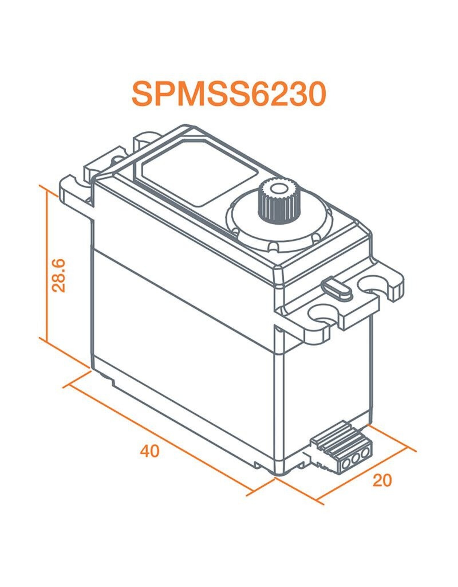 Spektrum S6230 Ultra Torq Mid Speed Digital WP Metal Servo