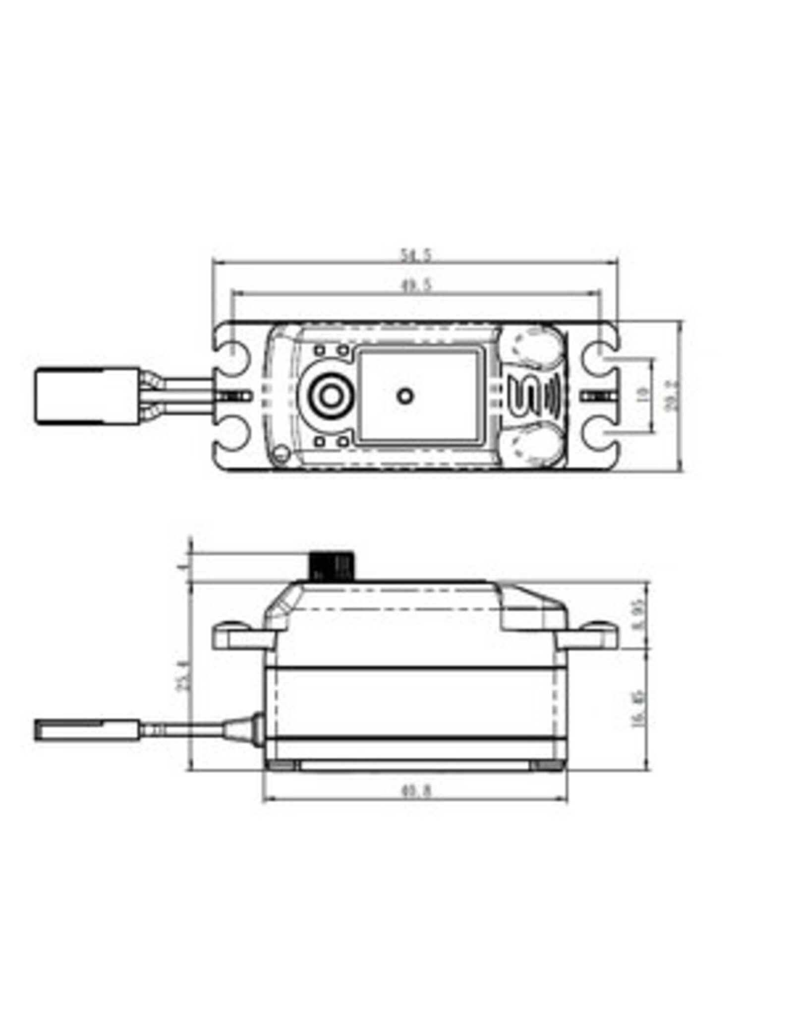 Savox Black Edition Low Profile Brushless Digital Servo 0.076/138.9 @ 6.0V