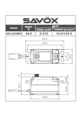 Savox Black Edition Low Profile Brushless Digital Servo 0.076/138.9 @ 6.0V