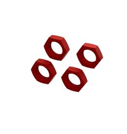 Arrma Aluminum Wheel Nut 24mm (Red) (4)