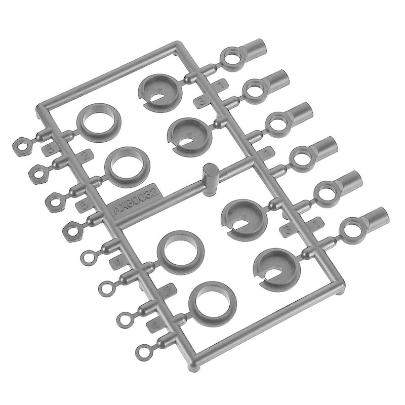 Axial AXIC3301 Blue 10mm Shock Caps Parts Tree - Replacement Caps For RC Car Shocks