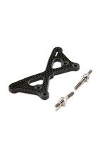 Team Losi Racing Carbon Front Tower +2mm w/Ti Standoffs: 22 5.0