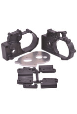 RPM Gearbox Housing & R Mounts,Black:TRA 2WD Vehicles