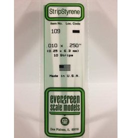 Evergreen STRIPS.010"X.250" (10/PK)