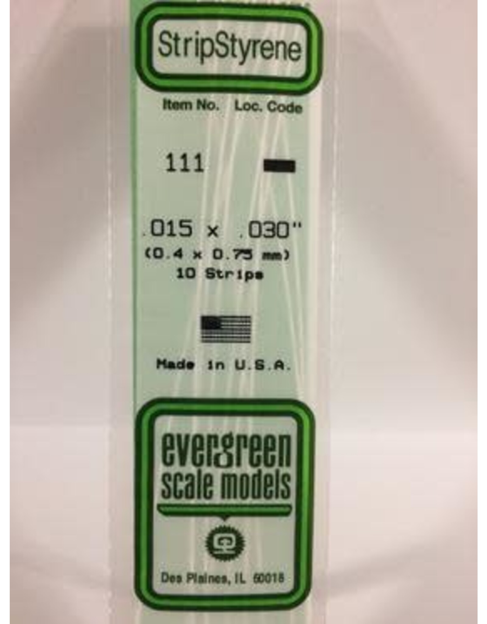 Evergreen STRIPS.015"X.030" (10/PK)