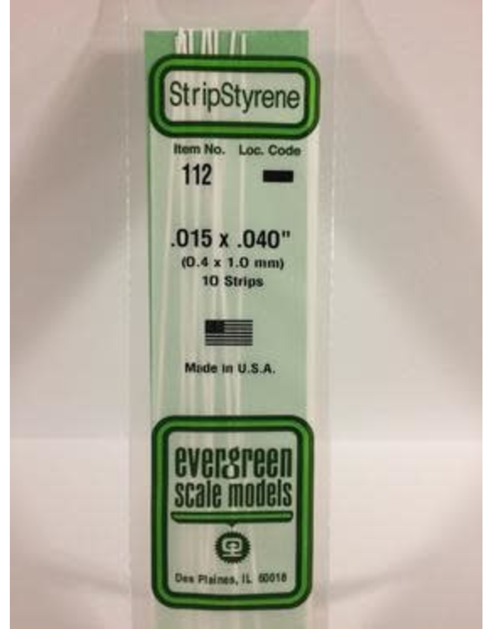 Evergreen STRIPS.015"X.040" (10/PK)