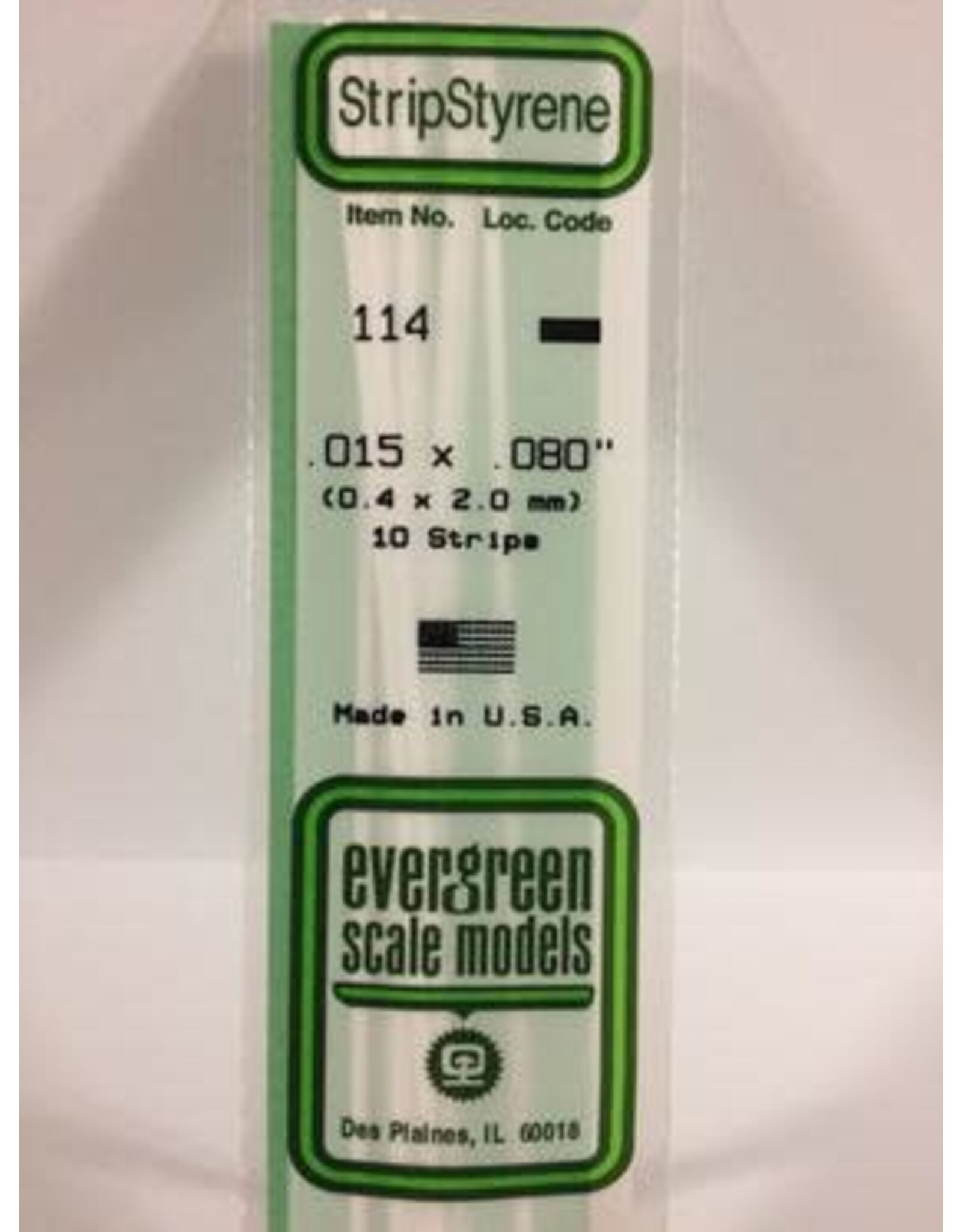 Evergreen STRIPS.015"X.080" (10/PK)