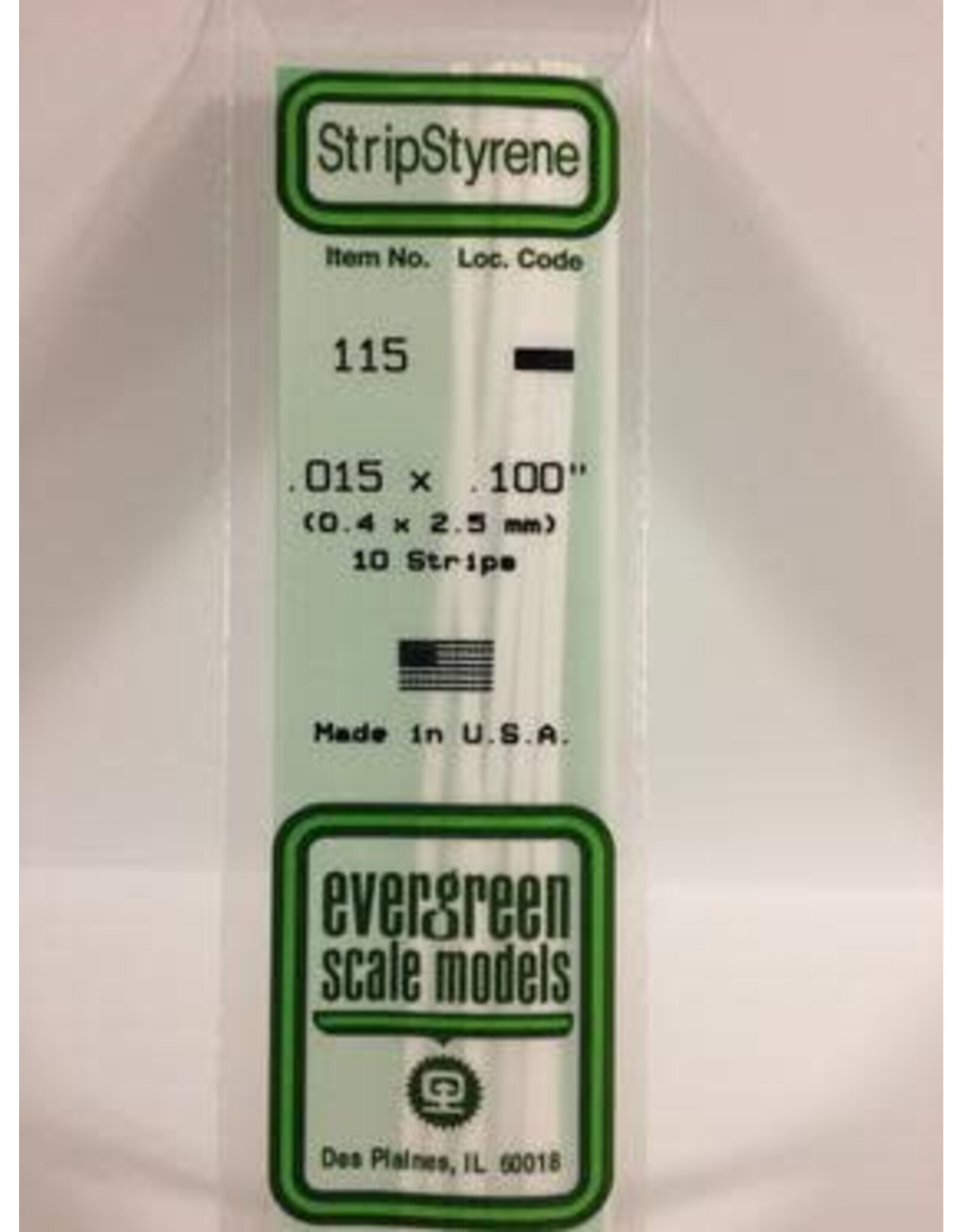 Evergreen STRIPS.015"X.100" (10/PK)