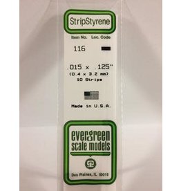 Evergreen STRIPS.015"X.125" (10/PK)