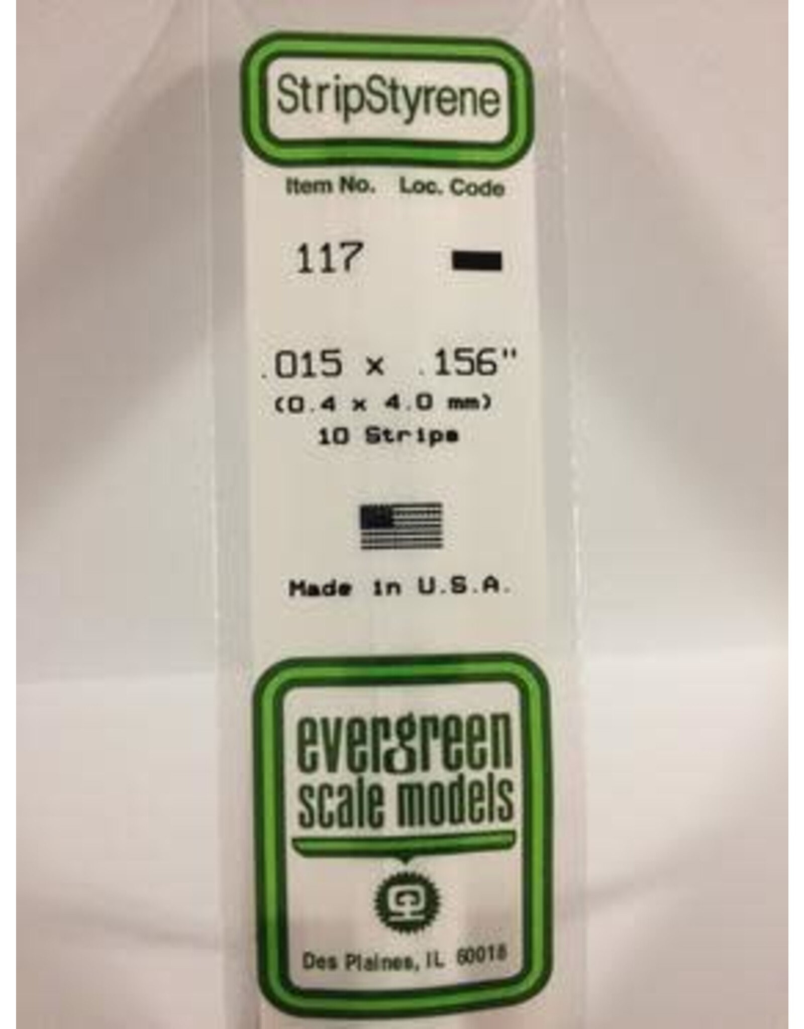 Evergreen STRIPS.015"X.156" (10/PK)