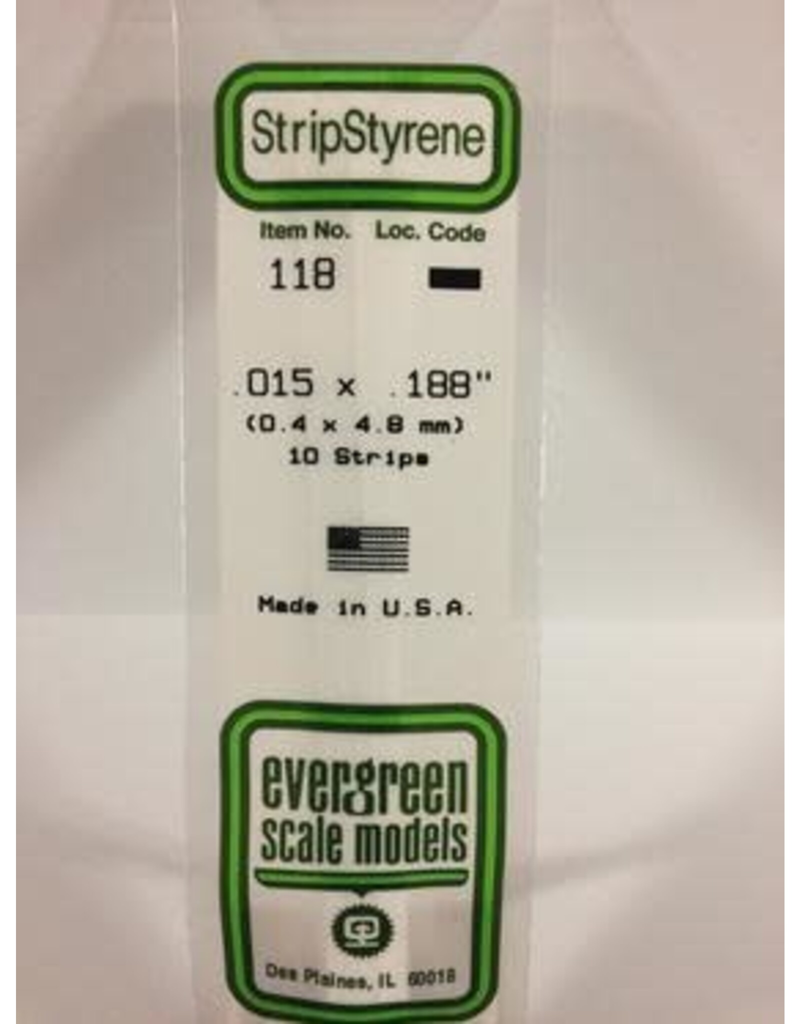 Evergreen STRIPS.015"X.188" (10/PK)