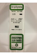 Evergreen STRIPS.015"X.250" (10/PK)