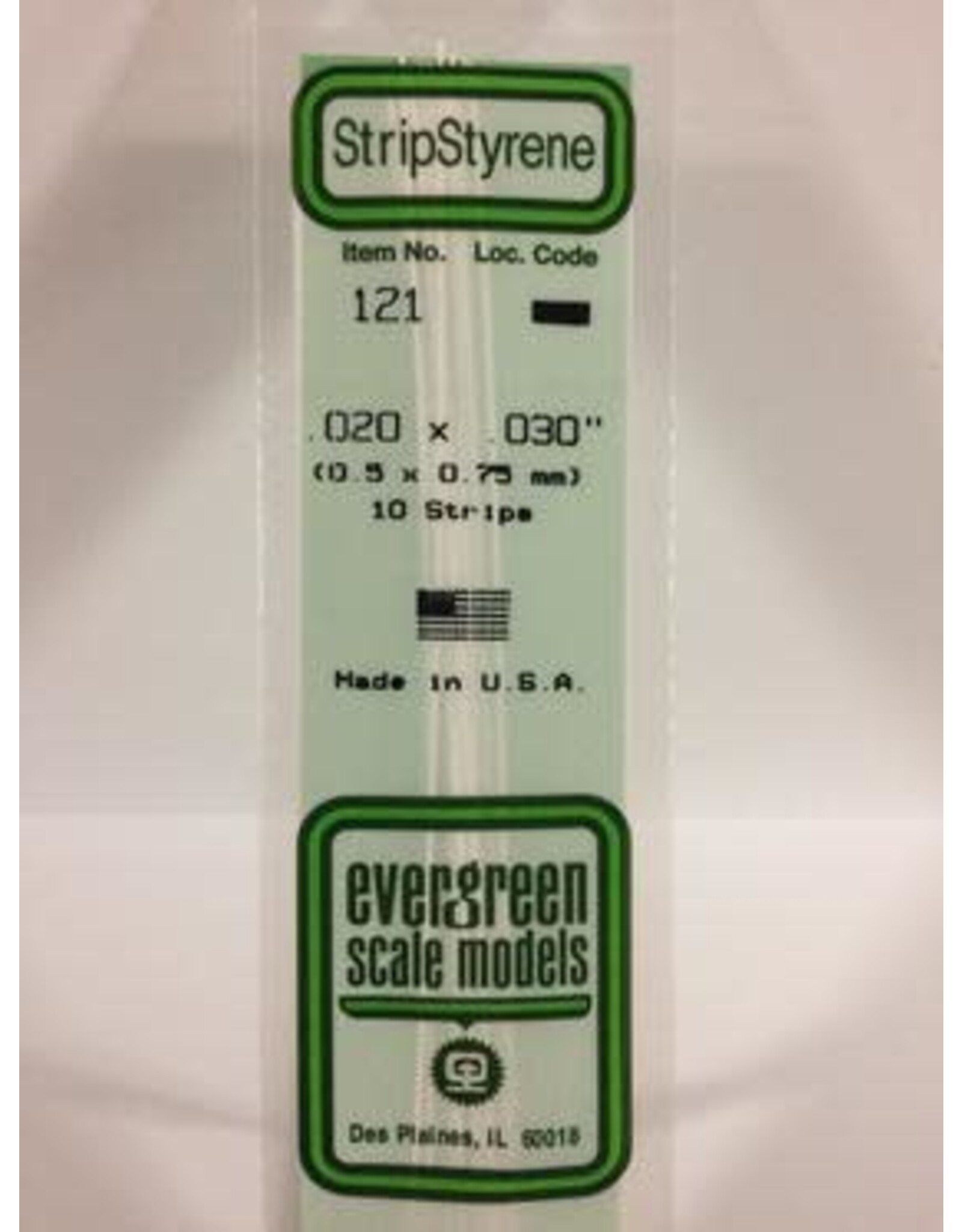 Evergreen STRIPS.020"X.030" (10/PK)
