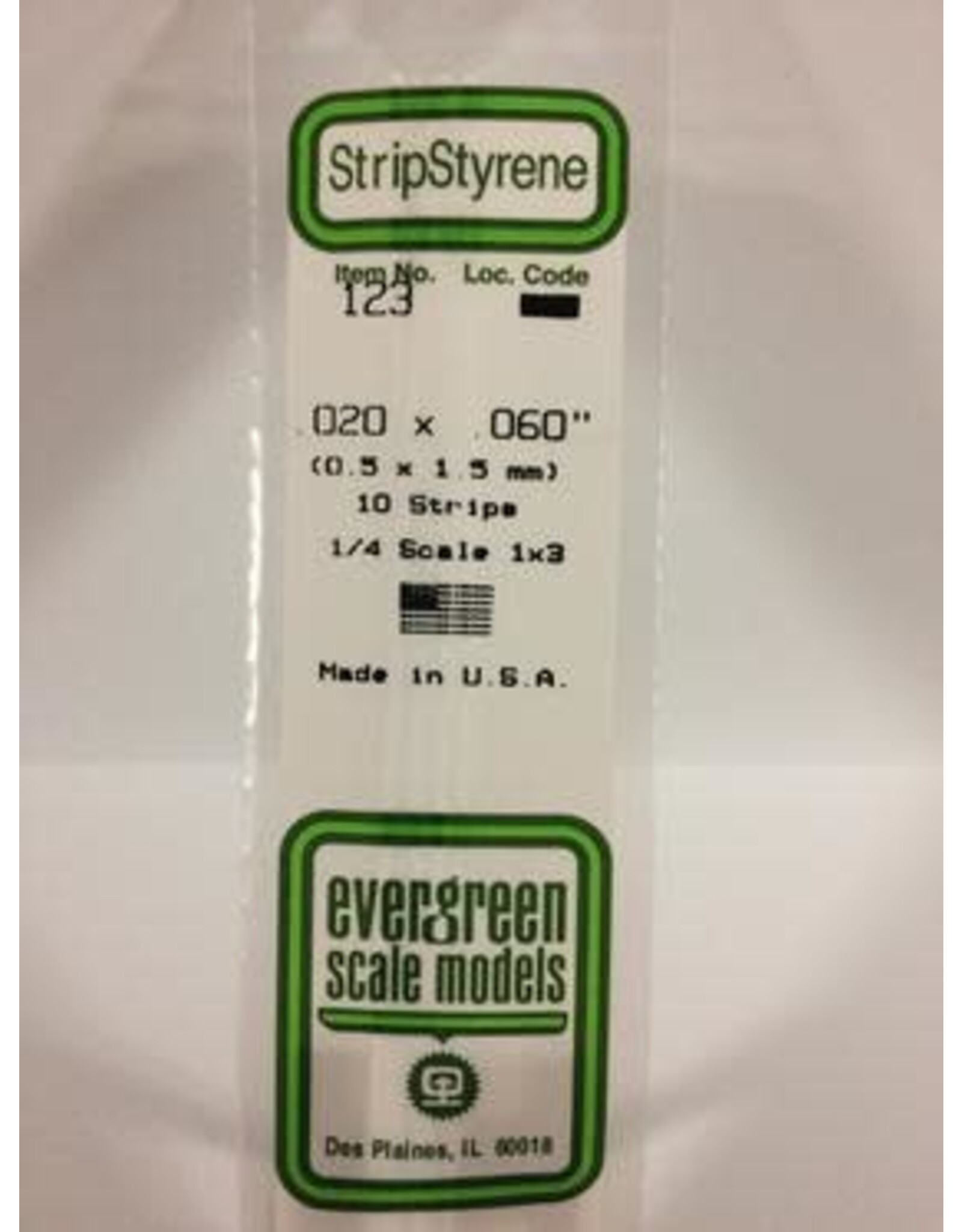 Evergreen STRIPS.020"X.060" (10/PK)