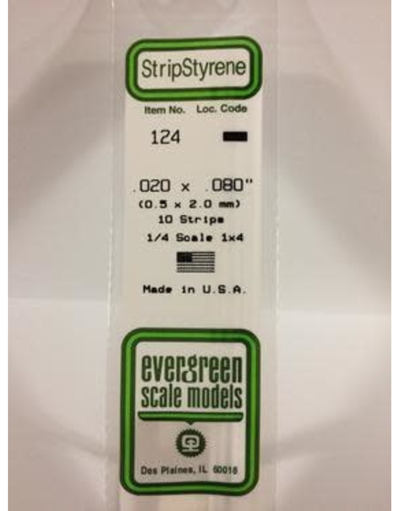 Evergreen STRIPS.020"X.080" (10/PK)