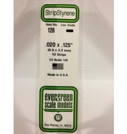 Evergreen STRIPS.020"X.125" (10/PK)