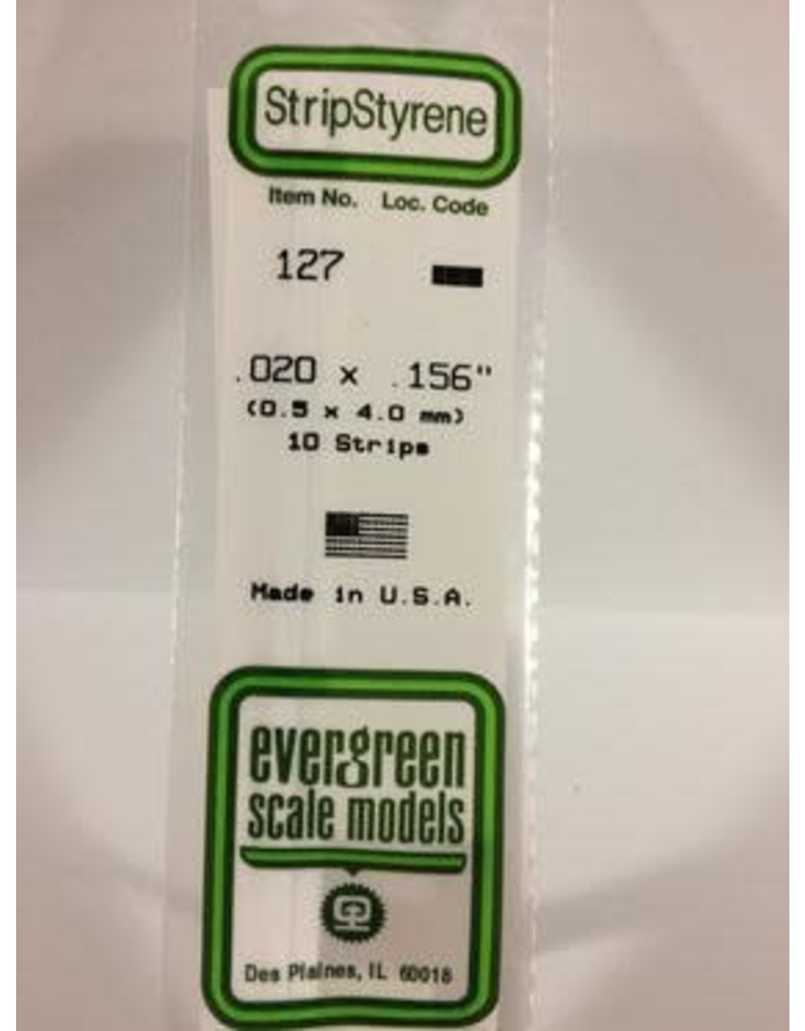 Evergreen STRIPS.020"X.156" (10/PK)