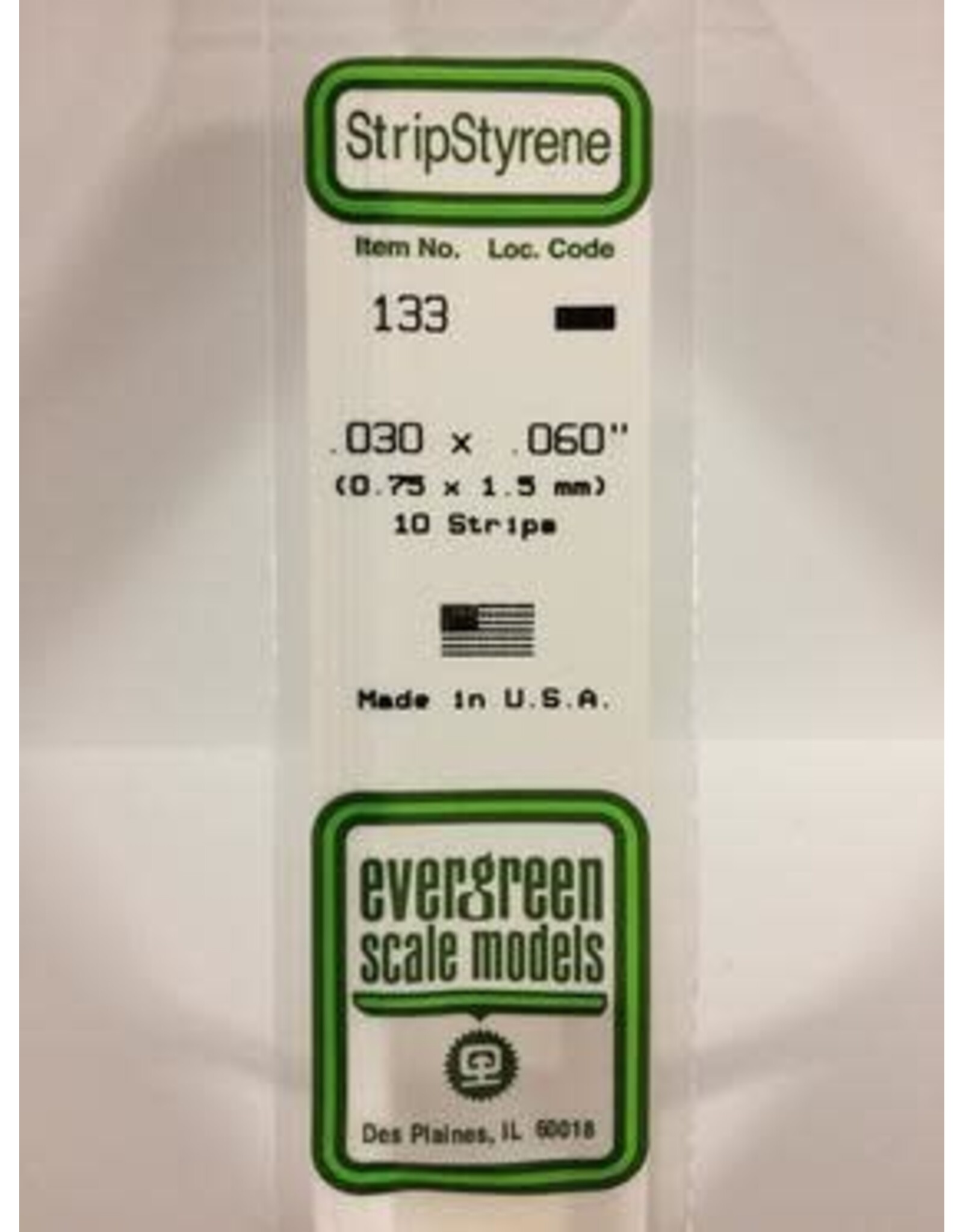 Evergreen STRIPS.030"X.060" (10/PK)