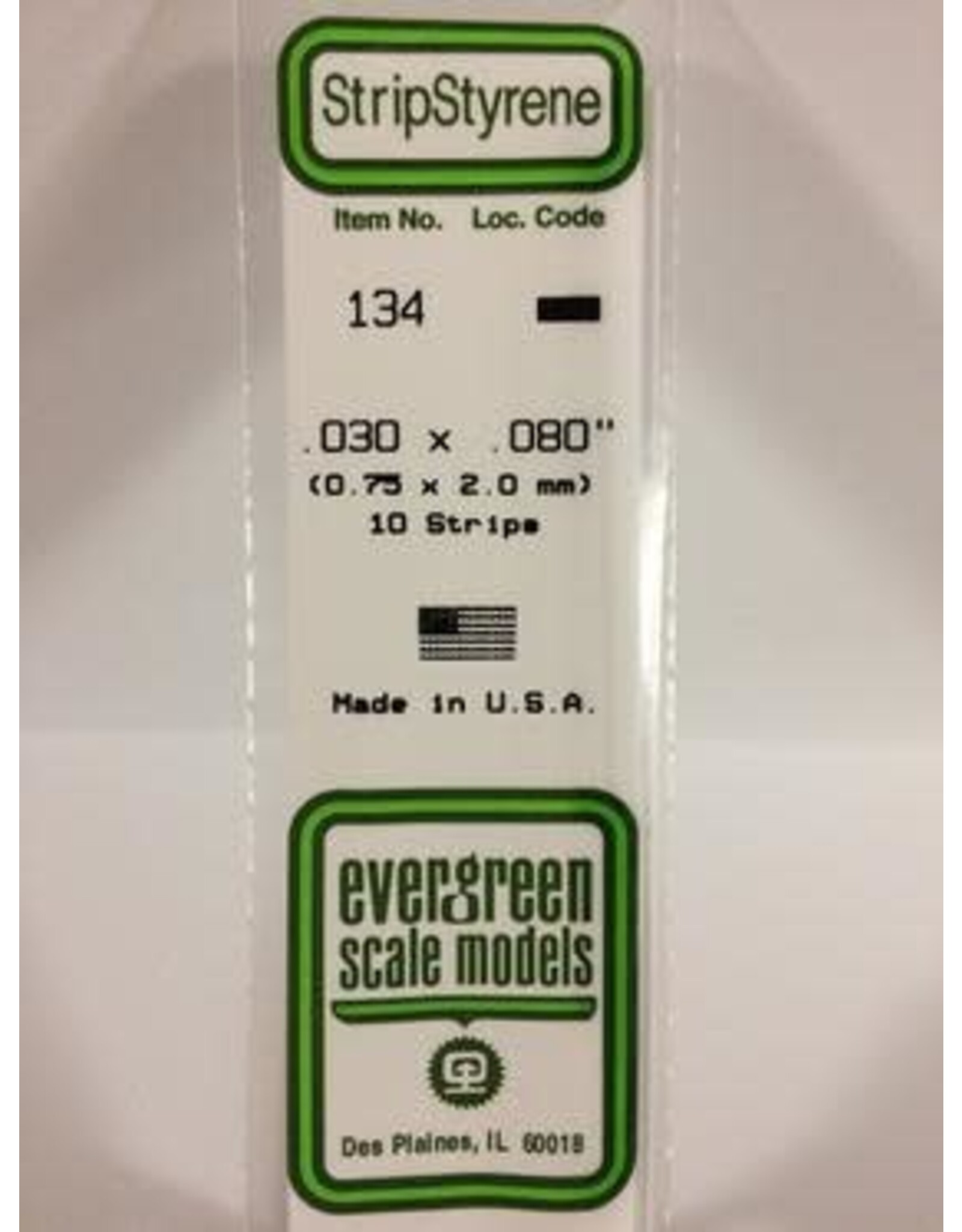 Evergreen STRIPS.030"X.080" (10/PK)