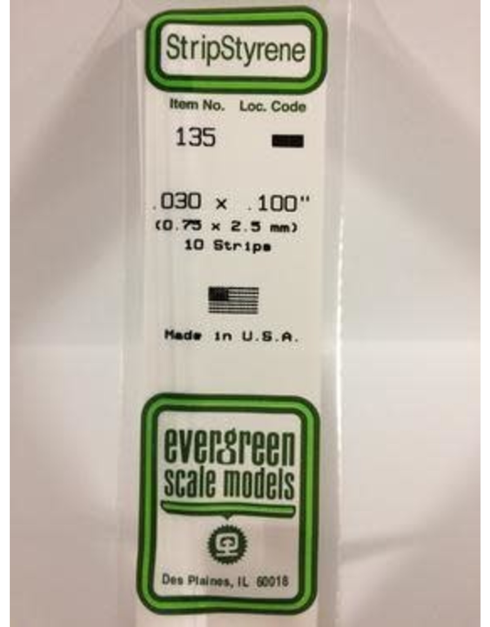 Evergreen STRIPS.030"X.100" (10/PK)